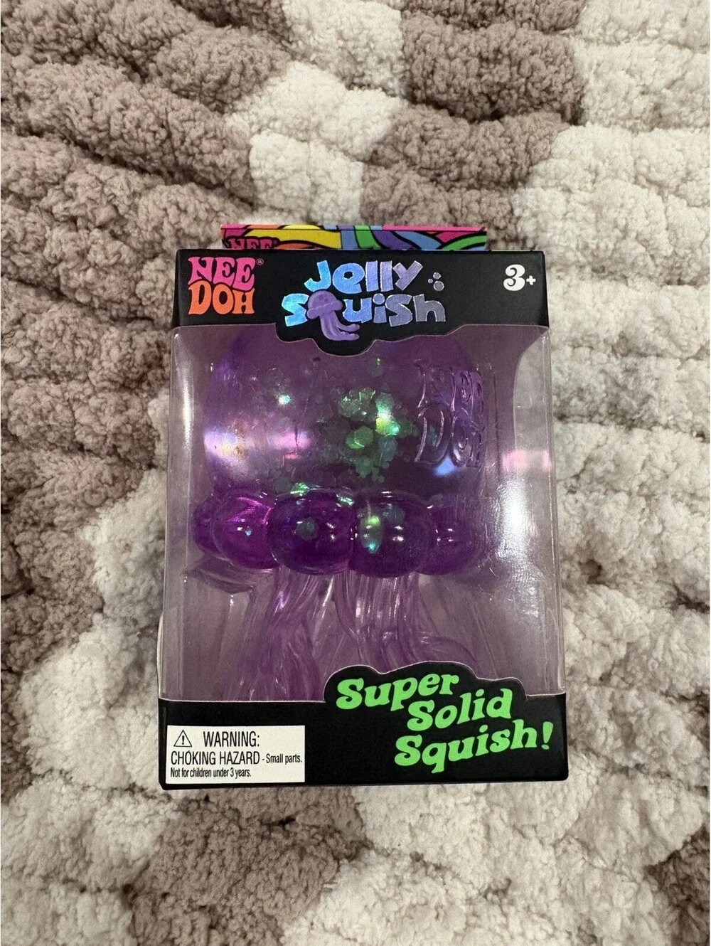 NeeDoh Jelly Squish Jelly Fish Purple Fidget Stress Toy Sealed Nee Doh Authentic